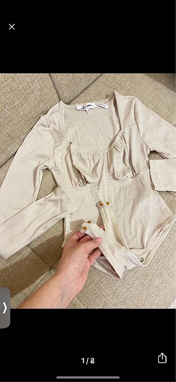 Koton kalp yaka streç bodysuit