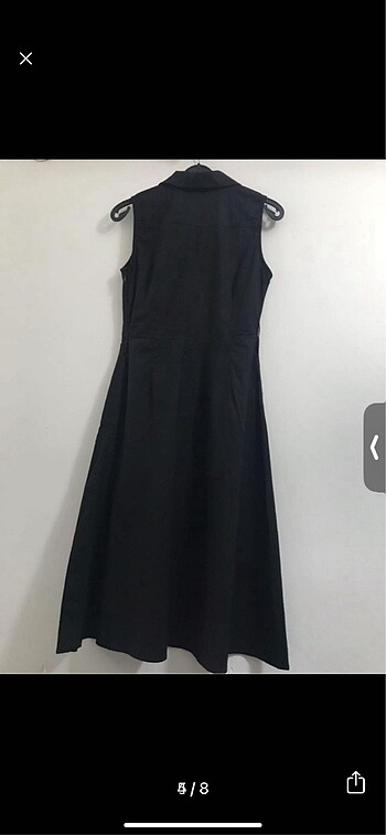 38 Beden H&M siyah gömlek elbise
