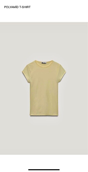 Zara sarı (butter yellow ) polimaid tshirt