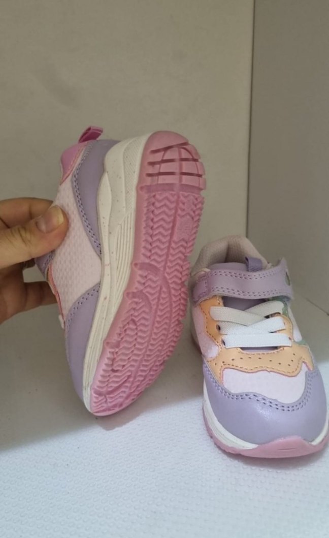 Kız Çocukları için Renkli Bağcıklı Spor Ayakkabı - Görsel 3