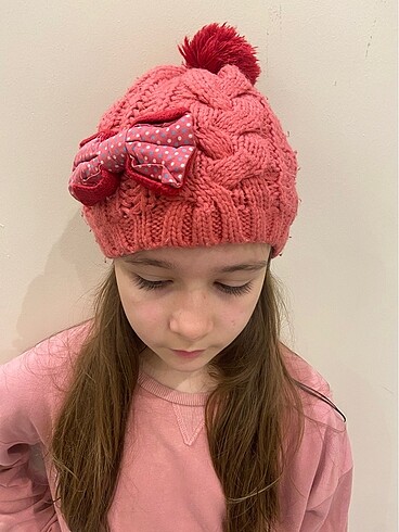 Kız çocuğu kışlık örgü şapka