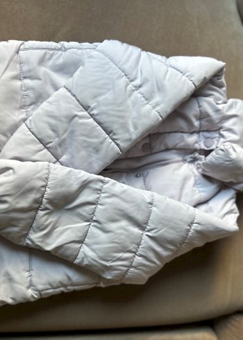 Düğmeli Beyaz çocuk Kışlık Mont - Görsel 2