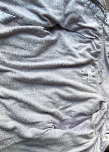 Düğmeli Beyaz çocuk Kışlık Mont - Görsel 3