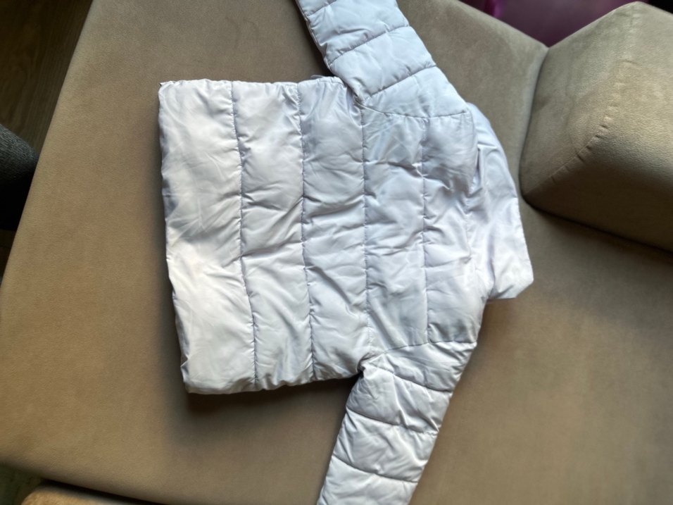 Düğmeli Beyaz çocuk Kışlık Mont - Görsel 5