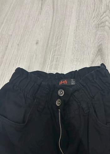 Diğer Kadın Siyah Kemerli Kumaş Pantolon