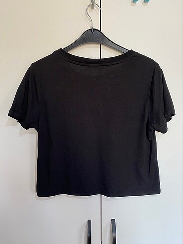 Addax Siyah crop tişört
