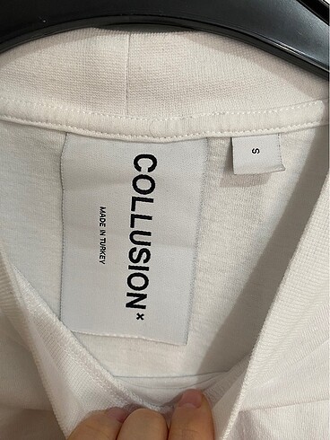 s Beden beyaz Renk Collusion oversize beyaz tişört