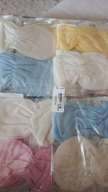 Yeni doğan eldiveni pamuklu  3 çiftin fiyatıdır - Görsel 5