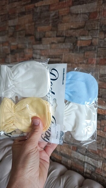 Yeni doğan eldiveni pamuklu  3 çiftin fiyatıdır - Görsel 6