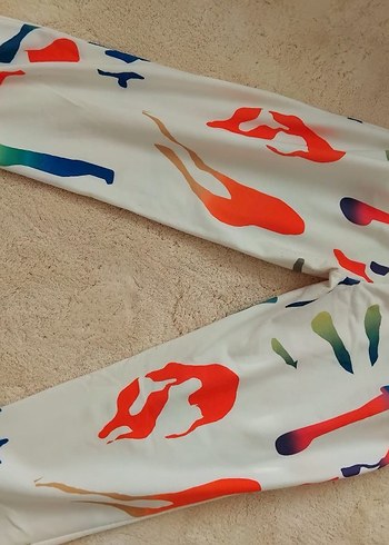 Kadın Çok Renkli Salaş Eşofman Altı - Görsel 2