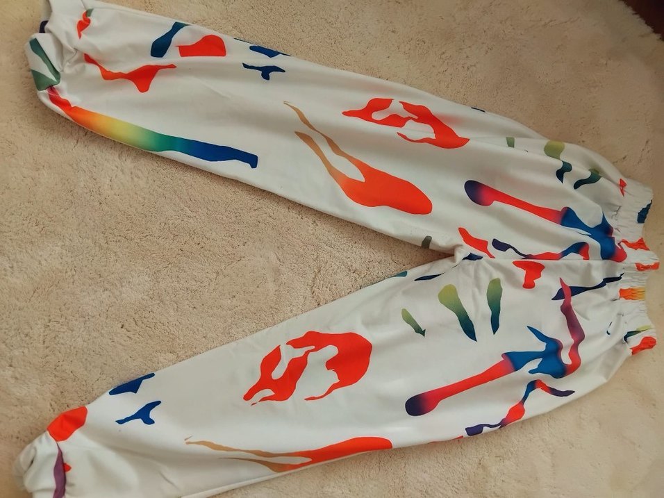 Kadın Çok Renkli Salaş Eşofman Altı - Görsel 2