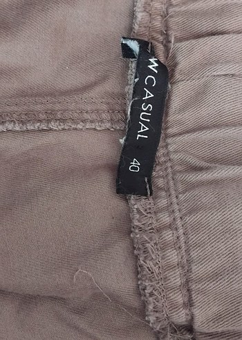 Bej Keten Kadın Pantolon. - Görsel 3