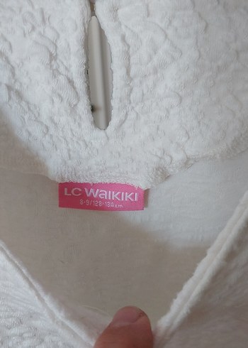 LC Waikiki lcw Kız Çocuk Beyaz Kısa Kollu Örme Elbise