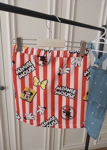  Beden çeşitli Renk koton disney Çok Renkli Minnie Mouse Çocuk Etek