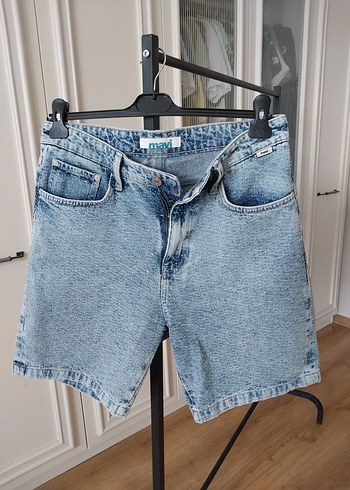 Mavi Loose Fit Mini Denim Şort