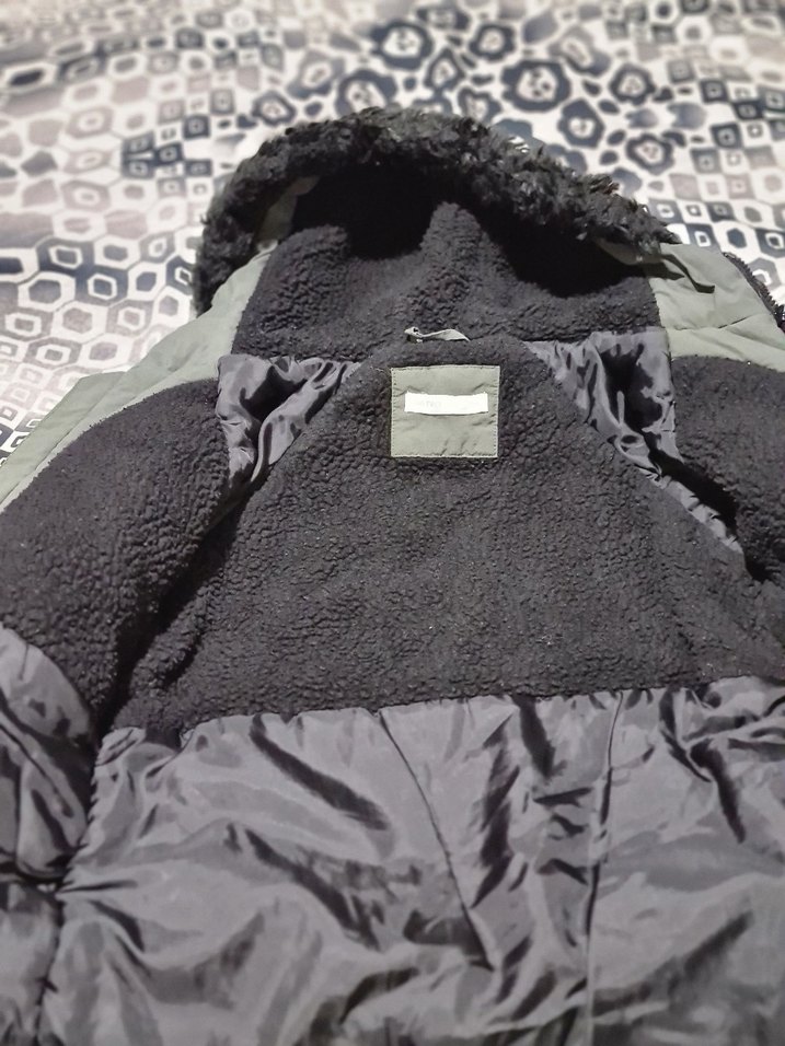 Kürk Detaylı Gri Erkek Çocuk Kaban - Görsel 4