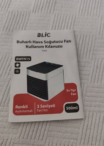  Beden Beyaz Gri BLiC Masaüstü Mini Vantilatör