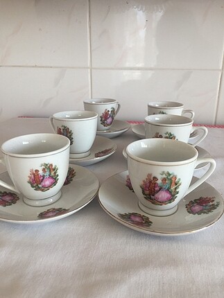 6lı antika set
