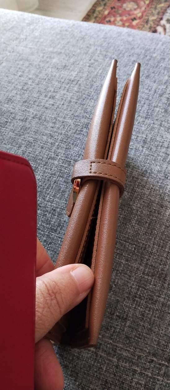 Kahverengi Deri Tokalı Kadın Cüzdanı - Görsel 5