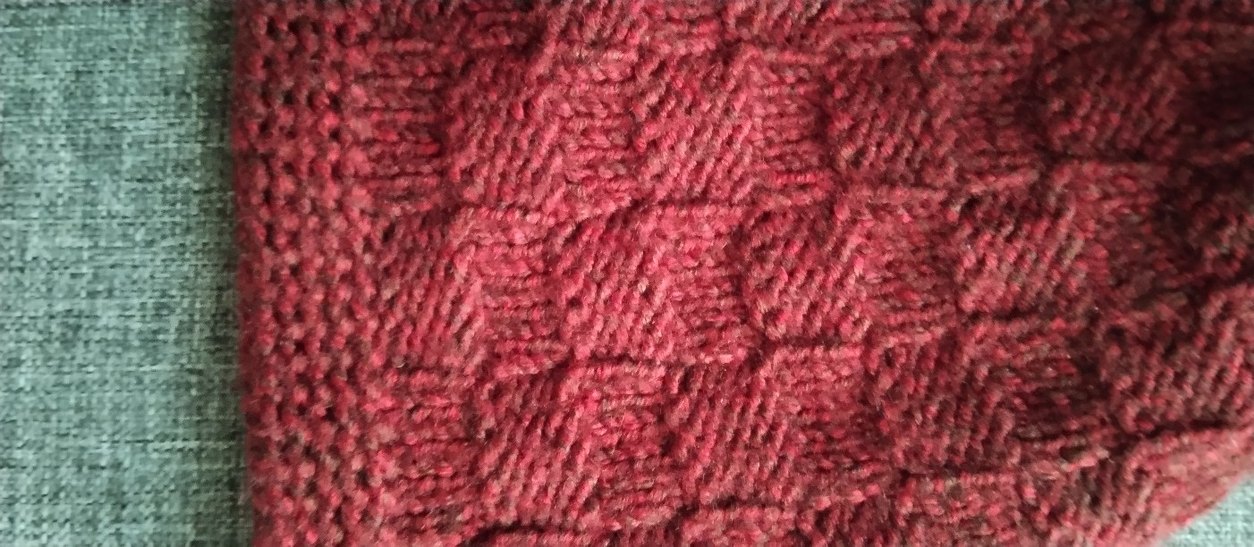 Bordo Örgü Kadın Bere - Görsel 2