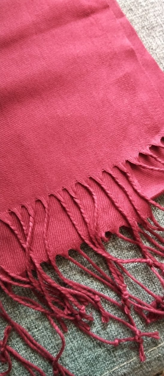 Bordo Kadın Bohem Salaş Şal - Görsel 3