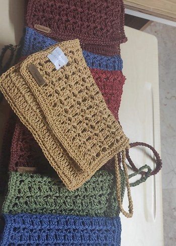 Renkli Örgü Kadın Portföy Çanta - Görsel 4