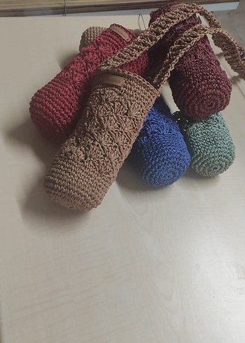 Nakışlı Çok Renkli Örgü Kadın Çapraz Çanta - Görsel 3