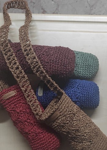 Nakışlı Çok Renkli Örgü Kadın Çapraz Çanta - Görsel 6