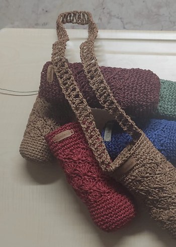 Nakışlı Çok Renkli Örgü Kadın Çapraz Çanta - Görsel 2