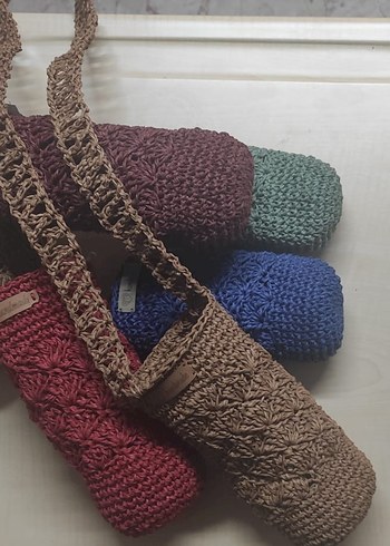 Nakışlı Çok Renkli Örgü Kadın Çapraz Çanta - Görsel 5