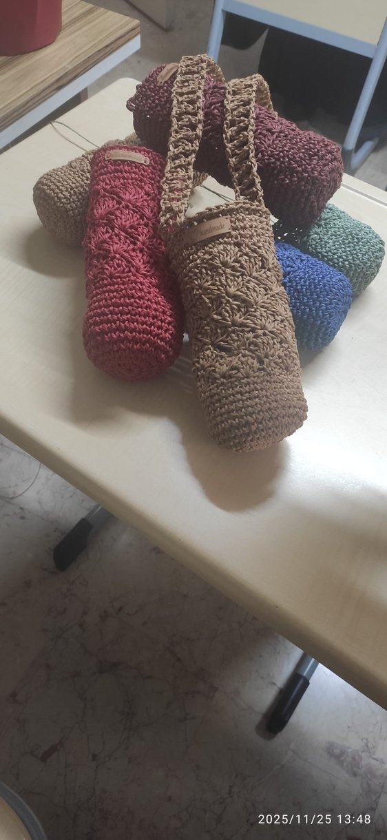 Nakışlı Çok Renkli Örgü Kadın Çapraz Çanta - Görsel 4