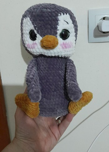 Gri Peluş Oyuncak Penguen - Görsel 4