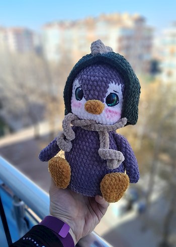 Gri Peluş Oyuncak Penguen - Görsel 7