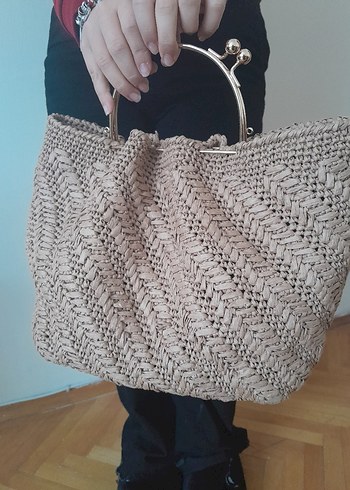 hasir Örgü Bohem Kadın Çanta - Görsel 3