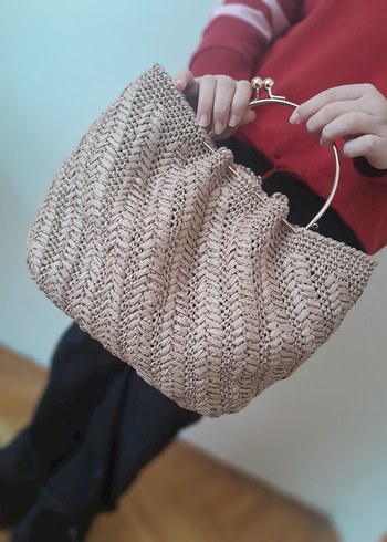 hasir Örgü Bohem Kadın Çanta - Görsel 6