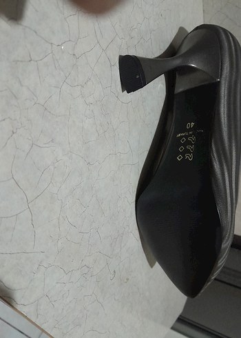 Gri Zebra Desenli Pileli Stiletto - Görsel 4