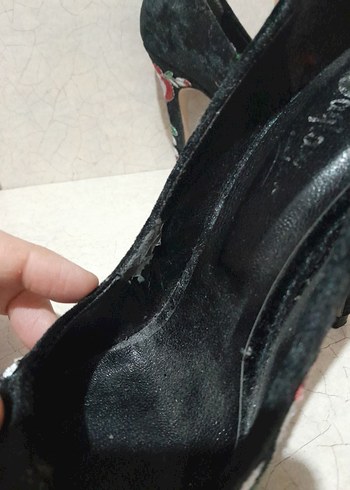 Nakışlı Boncuklu Siyah Stiletto - Görsel 5