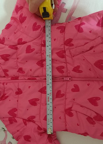 Kız Çocuk Kapüşonlu Pembe Fermuarlı Mont - Görsel 2