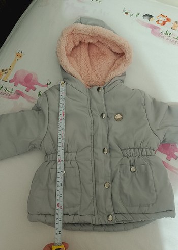 Düğmeli Gri Kız Çocuk Ceketi - Görsel 2