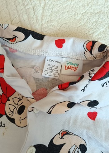 Uzun Kollu Minnie Mouse Baskılı Kız Pijaması - Görsel 5