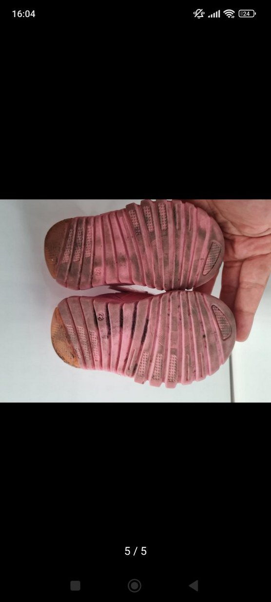 Kız Çocuk Pembe Cırtlı Spor Ayakkabı - Görsel 4