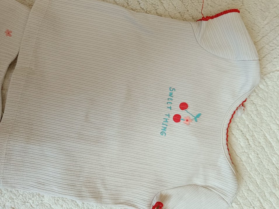 Nakışlı Beyaz Hamile ve Emzirme Pijama Takımı - Görsel 2