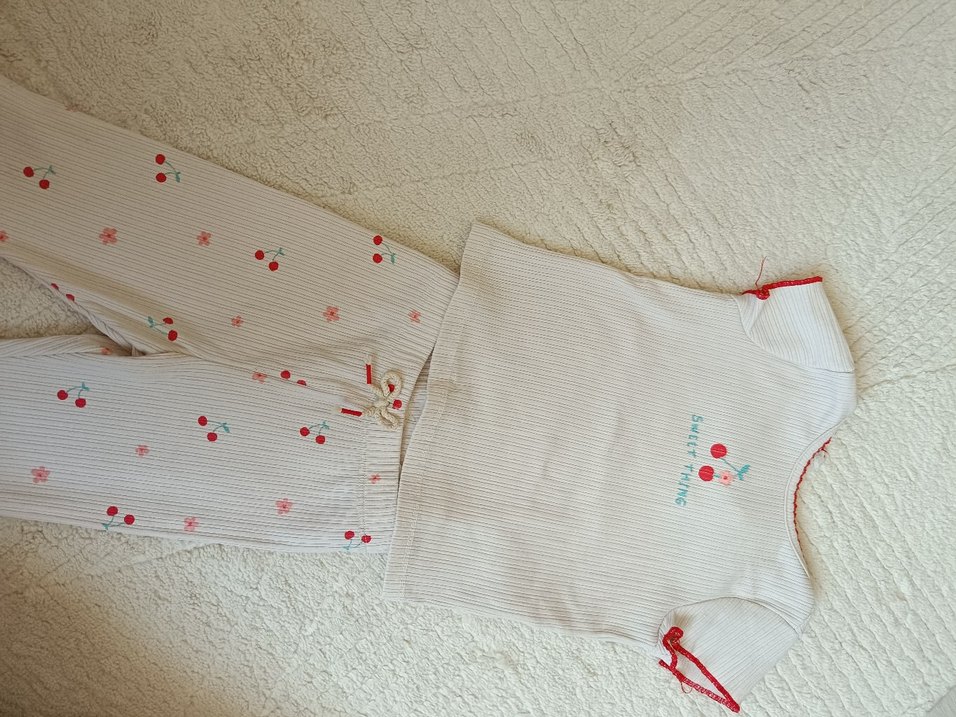 Nakışlı Beyaz Hamile ve Emzirme Pijama Takımı - Görsel 3