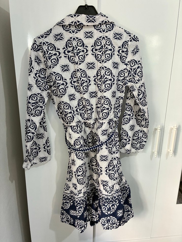 Bohem Desenli Bağlamalı Elbise - Görsel 5