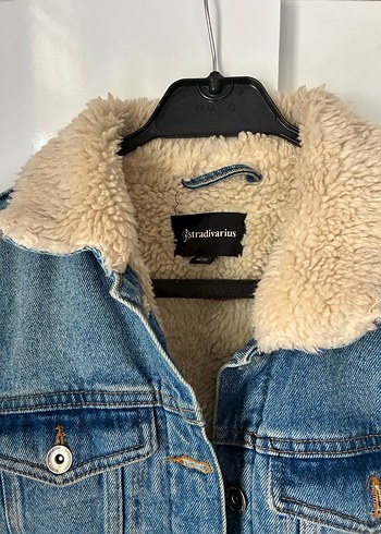 Stradivarius Düğmeli Kadın Mavi Denim Ceket - Görsel 3