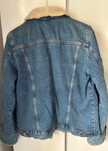 Stradivarius Düğmeli Kadın Mavi Denim Ceket - Görsel 6