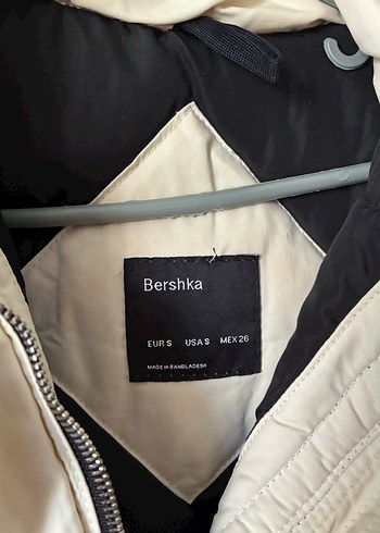 Bershka Kürk Detaylı Beyaz Midi Kadın Kışlık Ceket - Görsel 3