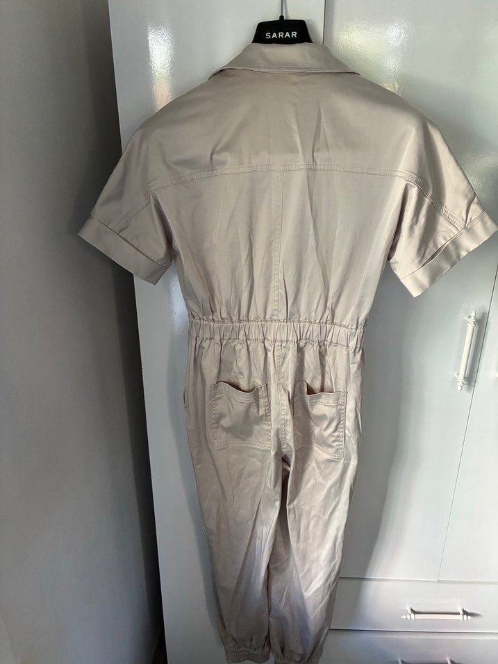 Mavi marka Serenay Bej Kadın Midi Tulum, Düğmeli, Kısa Kollu - Görsel 5