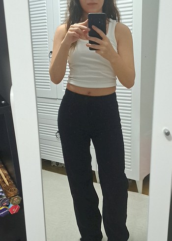 Siyah kumaş pantolon - Görsel 3