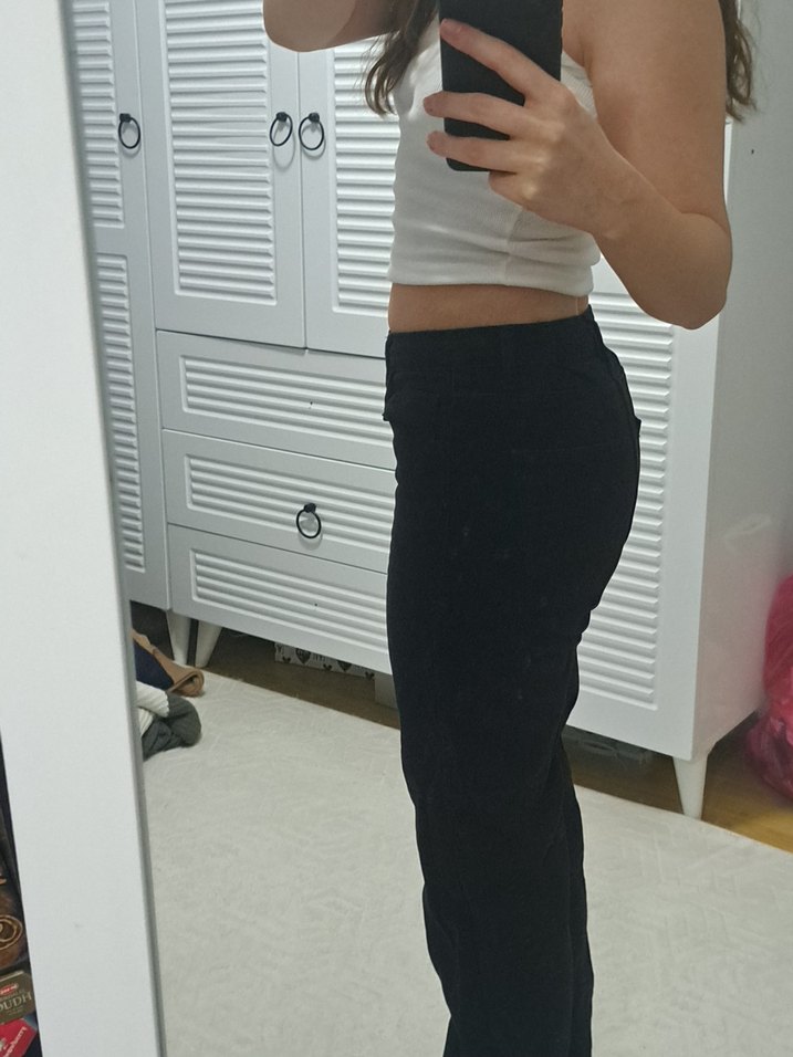 Siyah kumaş pantolon - Görsel 2